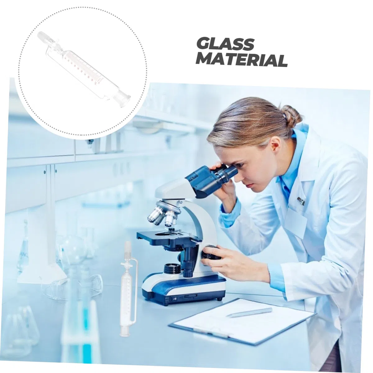 LIFKOME Scheidetrichter und Chemisch Beständig für Laboranwendungen Korrosionsbeständig Robuster Zylindrischer aus Glas mit Ptfe Pistole