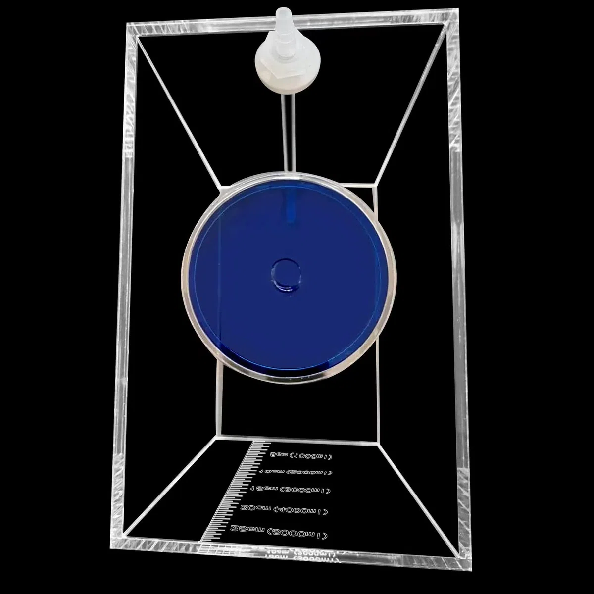 1.5 l/4.5 l/2.5 l/5 l Dosierbehälter, Dosierpumpe, Flüssigkeitsbehälter, aus Acryl, Reservoir (1 Gitter blauer Deckel/3 Gitter gelber roter blauer Deckel) (5 l 1 Gitter blauer Deckel)