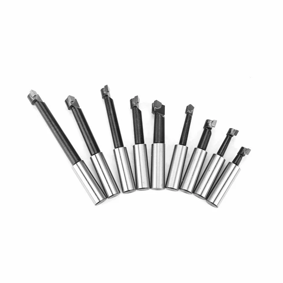 MT4-M16 Arbor Adapter Kegelschaft F1-12 50mm Bohrkopf mit 9er 12mm Bohrstangensatz zum Bohren von Bohrungsenden, Lochschneiden