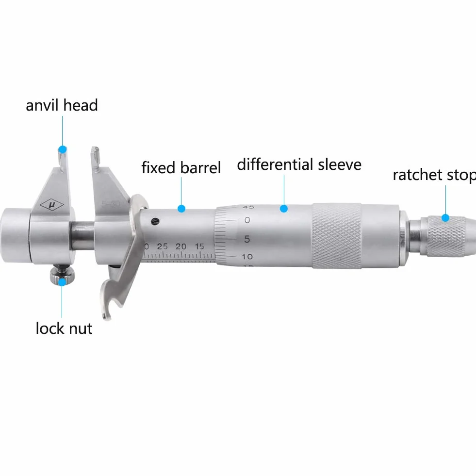 Innenmikrometer, Innenmessschraube Innenmikrometer Innenmessgerät 5mm–30mm/0,01 mm Präzision, Innen-Mikrometer Innendurchmesser-Messwerkzeug Mit Schraubenschlüssel Kalibrierungsring