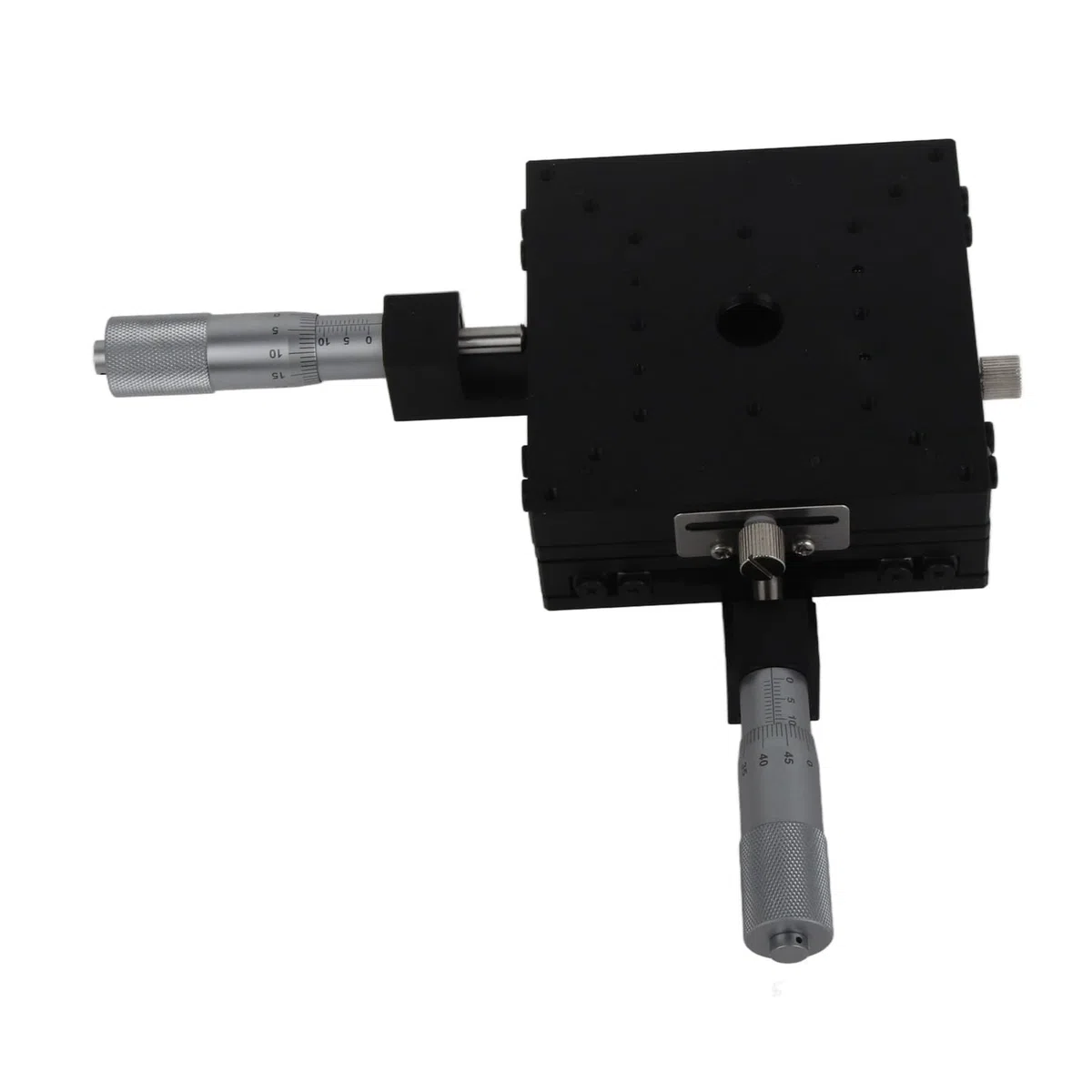RiToEasysports SEMY100-AC Mikrometer-Manueller Schiebetisch, Schneidplattform, Gekreuzte Rollenstufen 100 X 100 X 40 Mm für Optische Instrumente