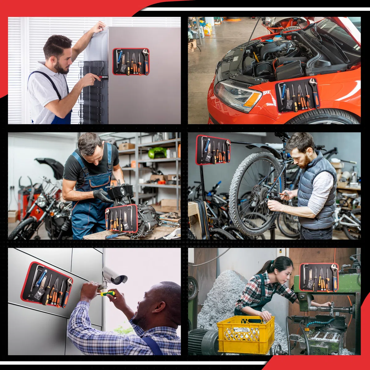 Magnetische Werkzeugmatte - Magnetische Matte für Schrauben - Beidseitig & Flexibel - Starke Neodym-Magnete - Ideal für Kfz Werkzeug, Garage & Heimwerker