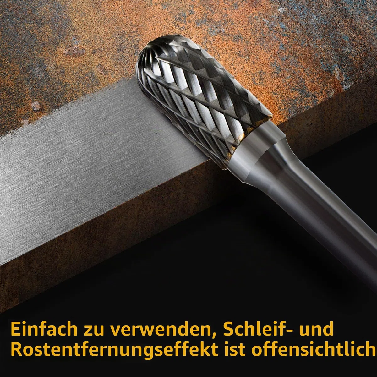 Hartmetall Frässtifte Set, 10 Stück Doppelschnitt mit 6mm Schaft Rotationsfräser Bits Raspel Set für Holz, Stahl, Metall, Polieren, Gravieren und Bohren