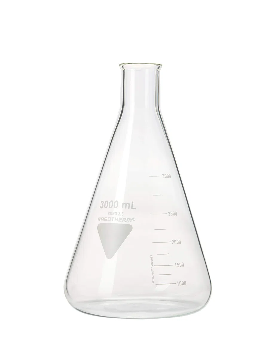 RASOTHERM Erlenmeyerkolben enghals, (Boro 3.3), 3000 ml