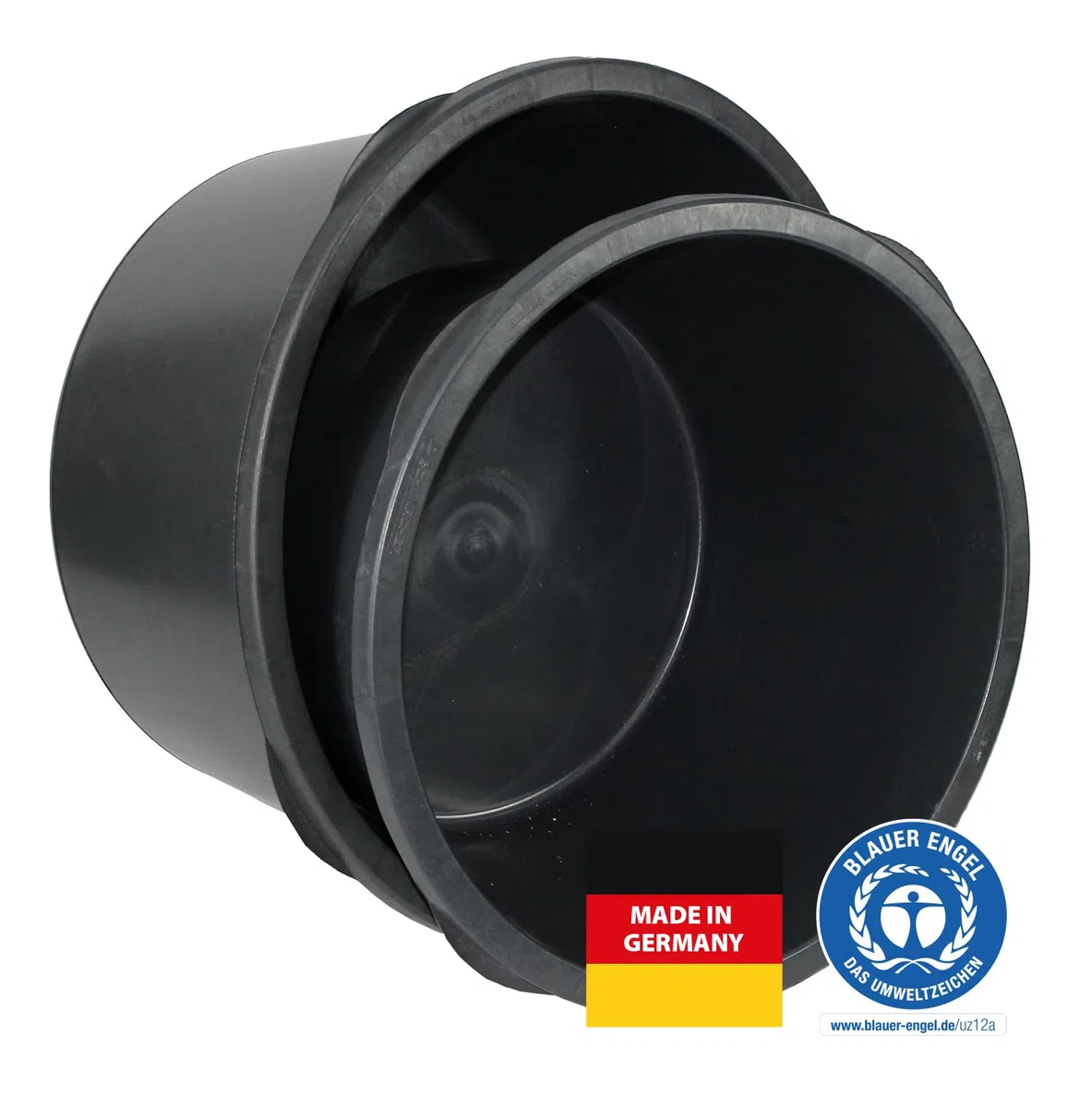 5 Stück Friesenthal Mörtelkübel, in 40L, Baukübel, Made in Germany - Blauer Engel
