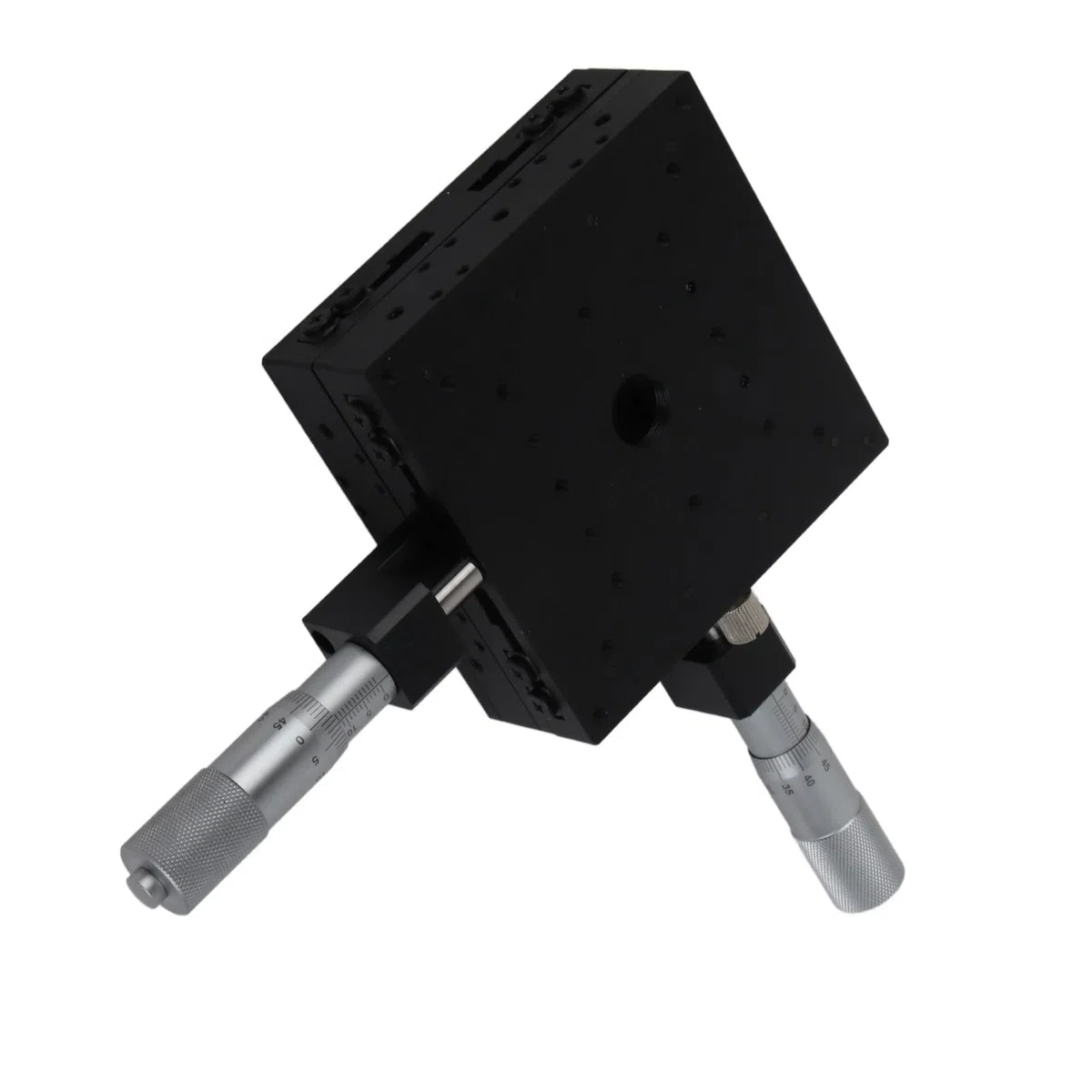 RiToEasysports SEMY100-AC Mikrometer-Manueller Schiebetisch, Schneidplattform, Gekreuzte Rollenstufen 100 X 100 X 40 Mm für Optische Instrumente