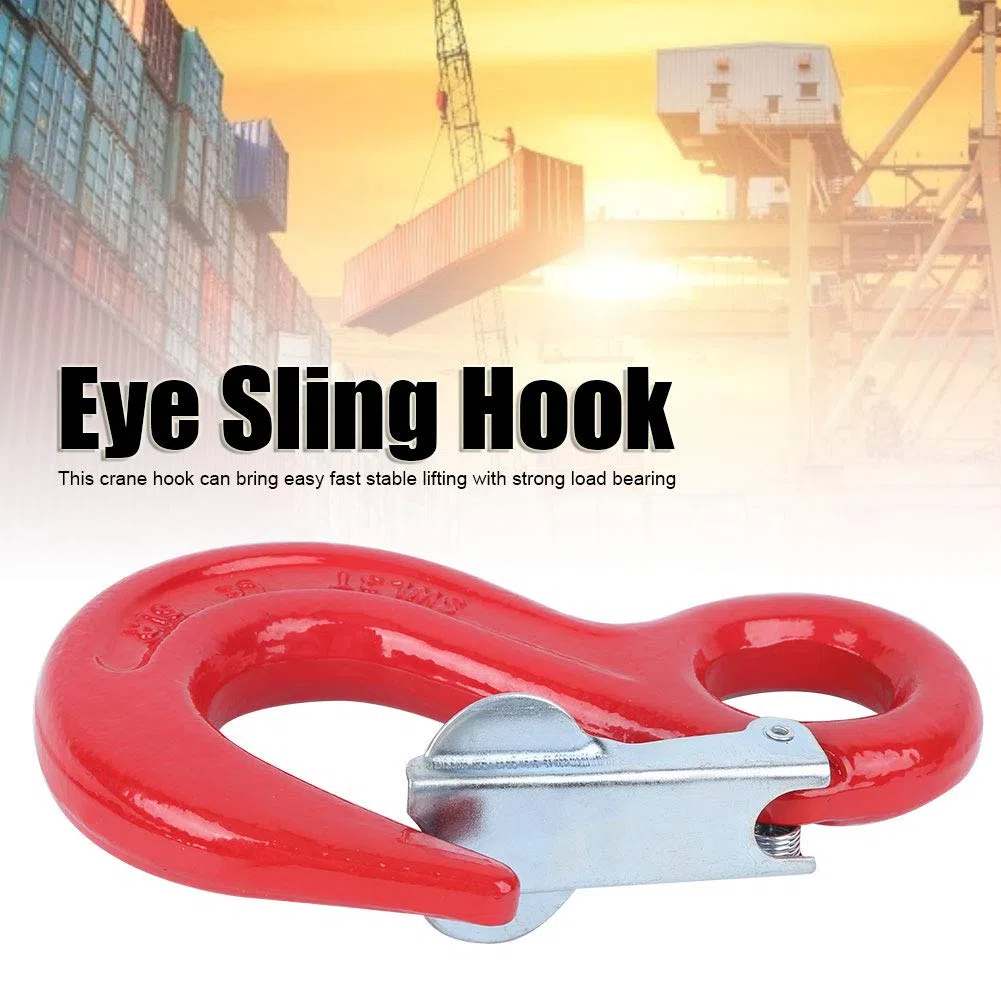 Drehbarer Hebehaken, 3T-Ösen-Sling-Haken für Container, Gabelkopf, Greifer, Kran, Rigging, legierter Stahl, Schwerkraft-Heben