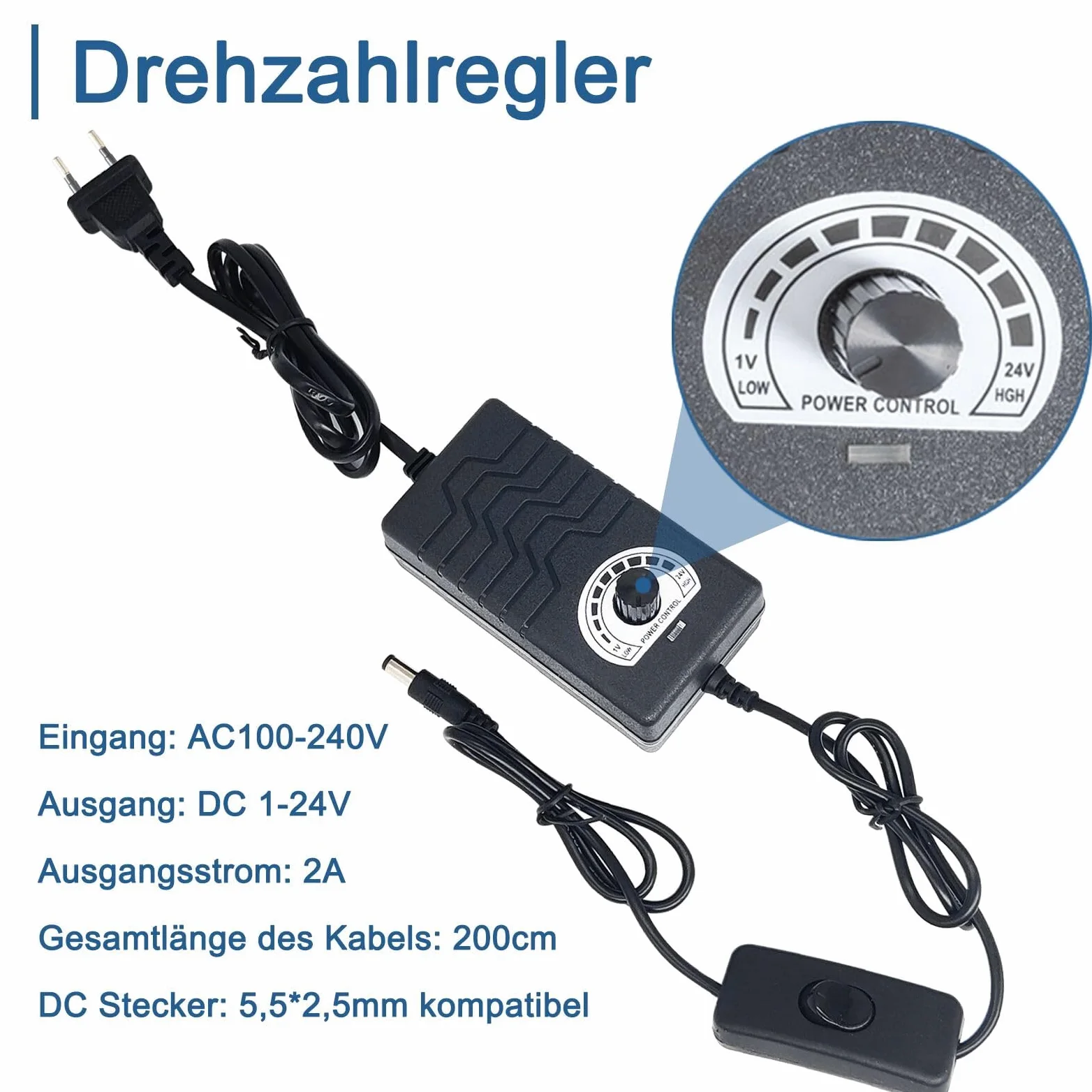 Hubkolbenmotor DC 24V Maximaler Schub 18kg Einstellbarer Hub 3cm-15cm 120rpm mit Drehzahlregler (24V150mm120rpm)