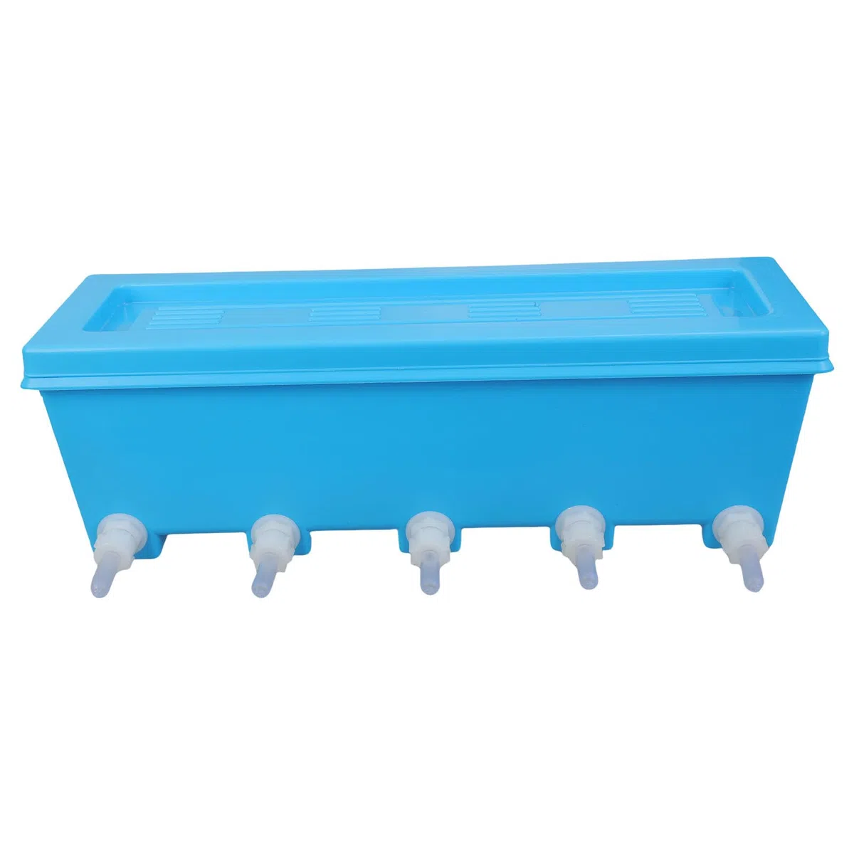 Robuste Multi Futterflasche mit 5 Saugern für Lämmer, Schweine, Fohlen, hängendes Design, Bauernhof Viehzucht Zubehör, Veterinärklinik Fütterung