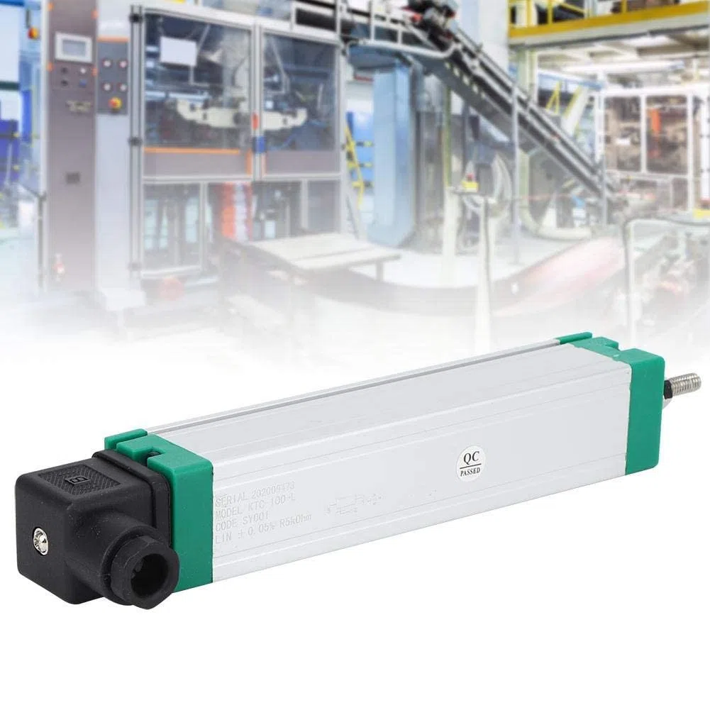 Elektronischer Lineal-Zugstangen-Verschiebungssensor Für Spritzguss IP67 Linearer Positionssensor Aus Edelstahl Für Drehmaschinen (KTC-100)