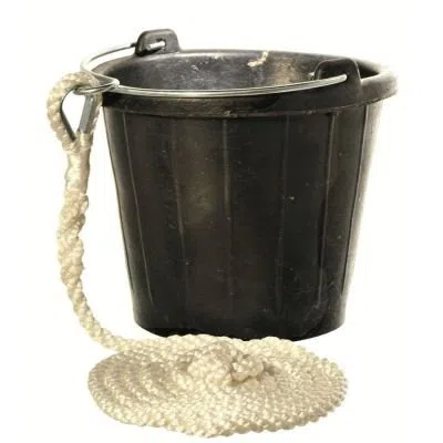 Yachticon Gummi Eimer Pütz & 3 m Leine, 8 Liter