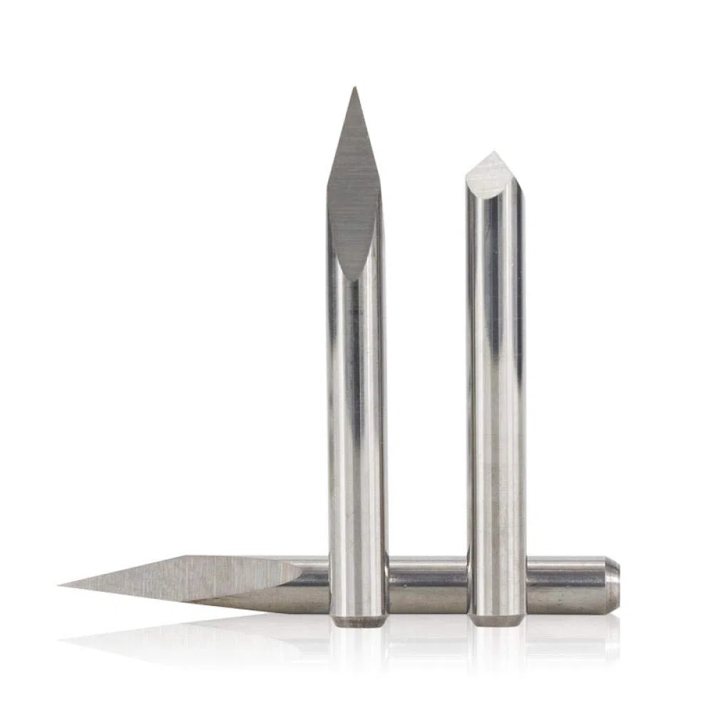 3 Randpyramide Gravur Bits 10 stücke 30/30/40/45/60/90 Grad Tipp 0,1-0,3 mm 3.175mm Schaft CNC 3D Frässchneider-10 stücke 45dx0.3mm.