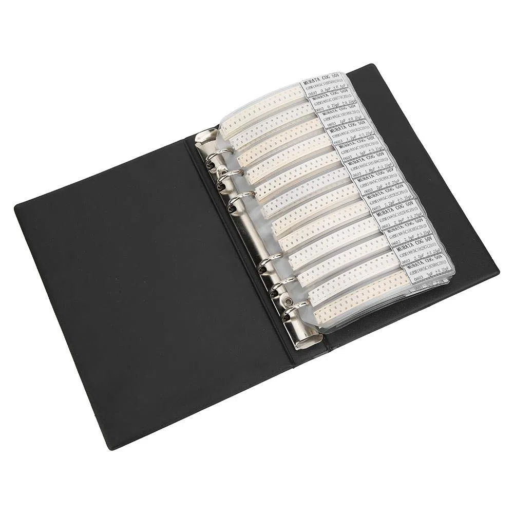 0603 Serie 90 Valus-Kondensatoren SMD SMT-Kondensator-Kit Widerstände Sortiment Musterbuch Elektronisches Zubehör für den Probenvergleich Aufbewahrungskomponenten