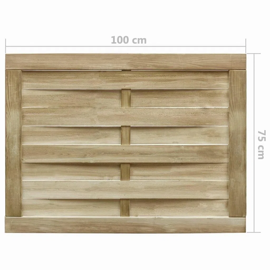 vidaXL Kiefer Imprägniert Gartentor 100x75cm Zauntor Holztor Lattenzaun Pforte