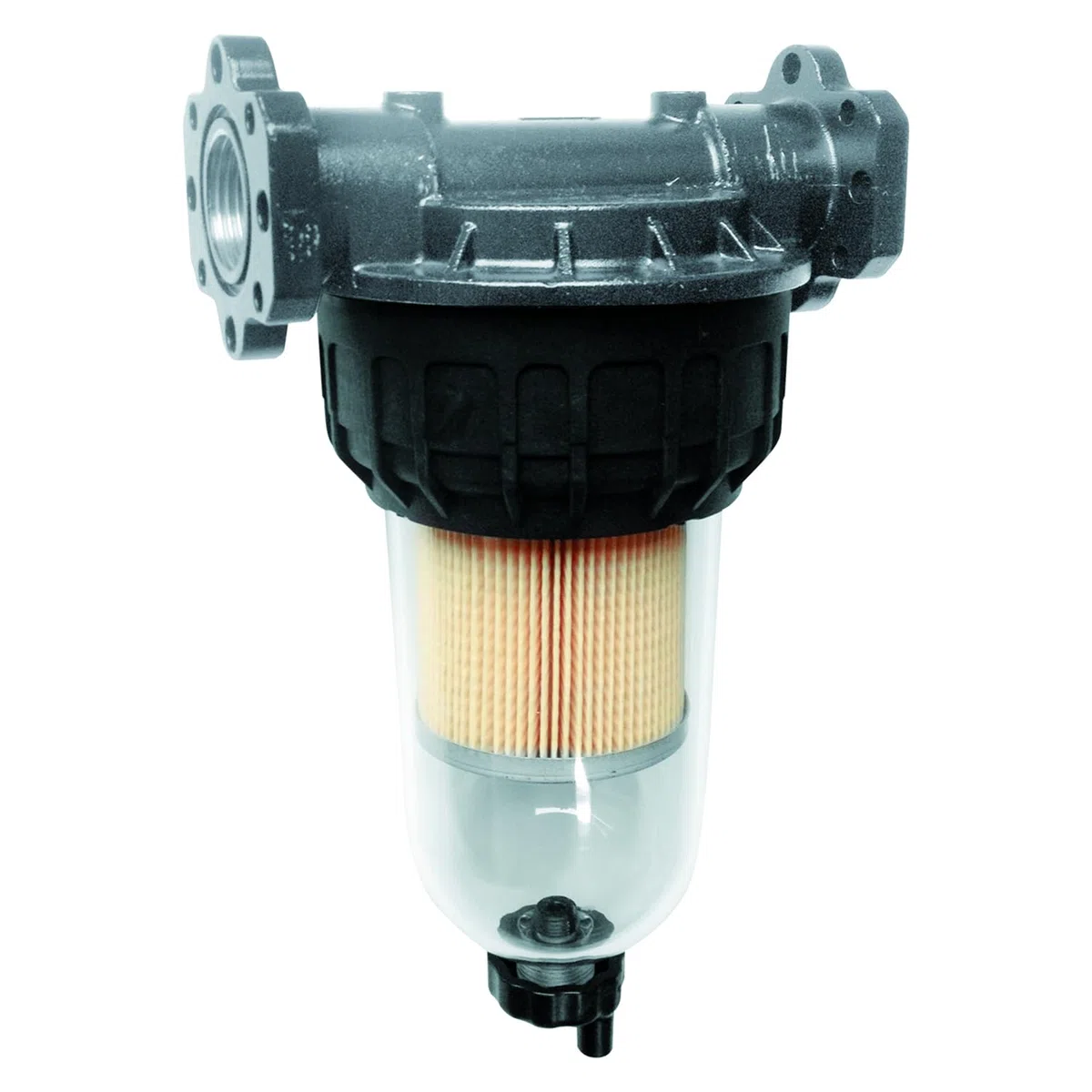 PIUSI Diesel-, Benzin- und Ölfilter mit austauschbarer Patrone, Komplettset Kopfstütze + 2x Patronen, Durchflussrate 100 l/min, Druck 5 bar, 5 Mikron Filterung | Clear Captor F00611B00
