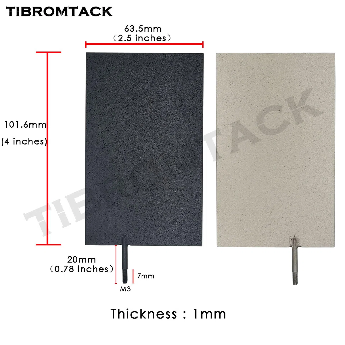 2PCs Elektroden, Titan Anodenplatte mit MMO Ruthenium-Iridium Beschichtung und Kathoden Elektrolytplatte ohne Beschichtung für Elektrochemische Anwendungen und Schwimmbadreinigung