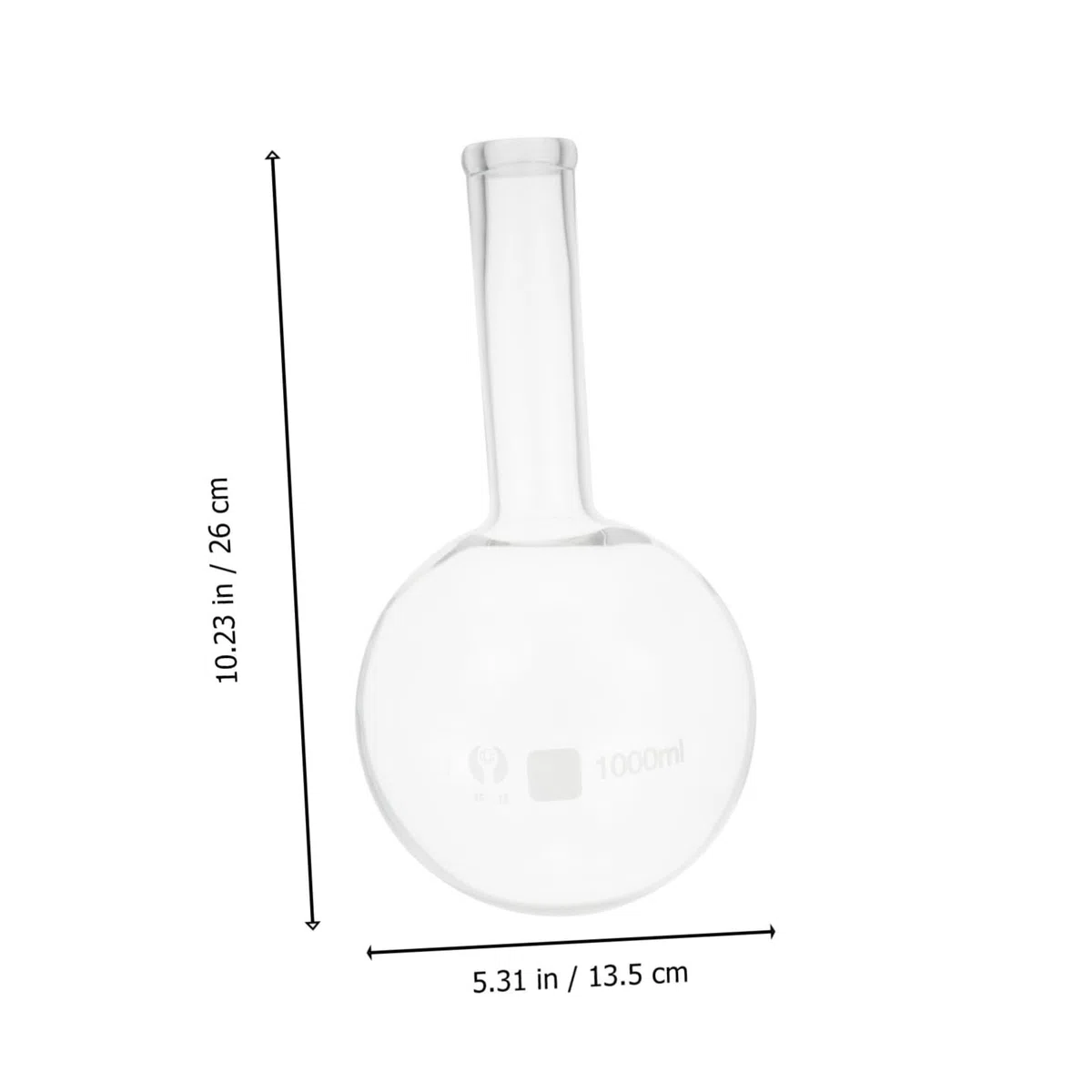 Flachboden Laborkolben 1000 Ml aus Langlebigem Glas mit Schmalem Hals für Chemische Experimente und Wissenschaftsbedarf
