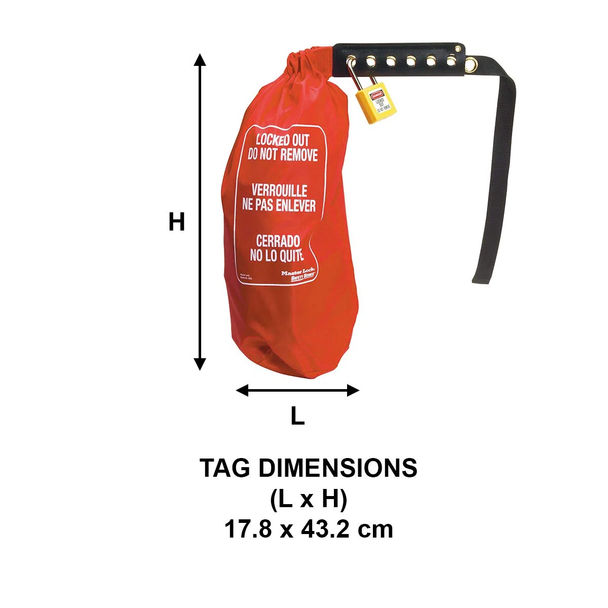 Master Lock 453L Große Abdeckung für übergroße Stecker und Antriebssteuerungen, 16 x 43 cm