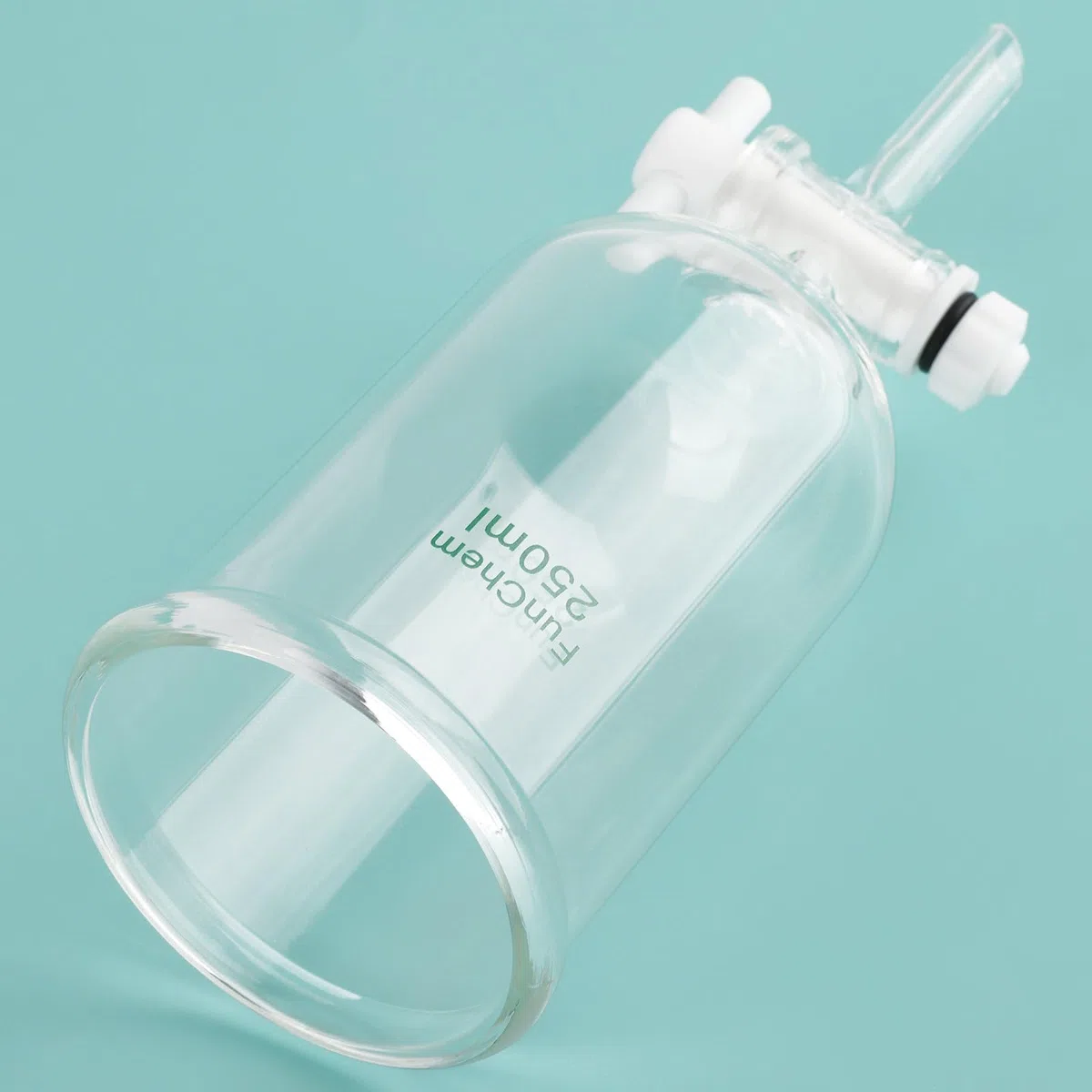 FunChem Tropftrichter mit Ptfe-hahn, 250 ml Borosilikatglas-labortropftrichter für Präzise Und Kontrollierte Flüssigkeitszugabe Bei Laborversuchen