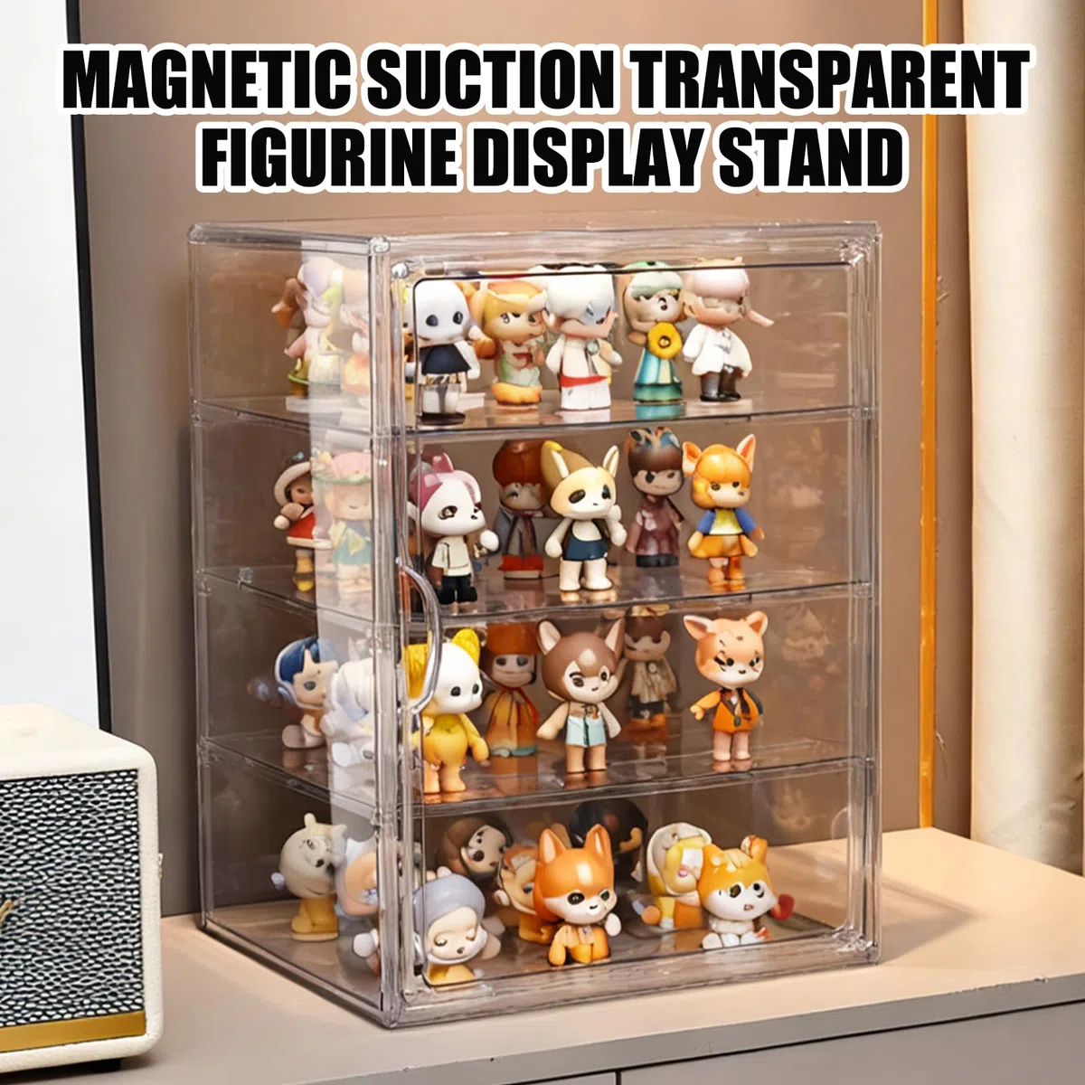 40×30×25 cm 4 Schichten Acryl-Thekenvitrine: Groß Transparente Brotbox, Transparentes PET Material Gebäckvitrine, Magnetische Türfunktion, Acryl Brotkasten für Küche und Aufbewahrung