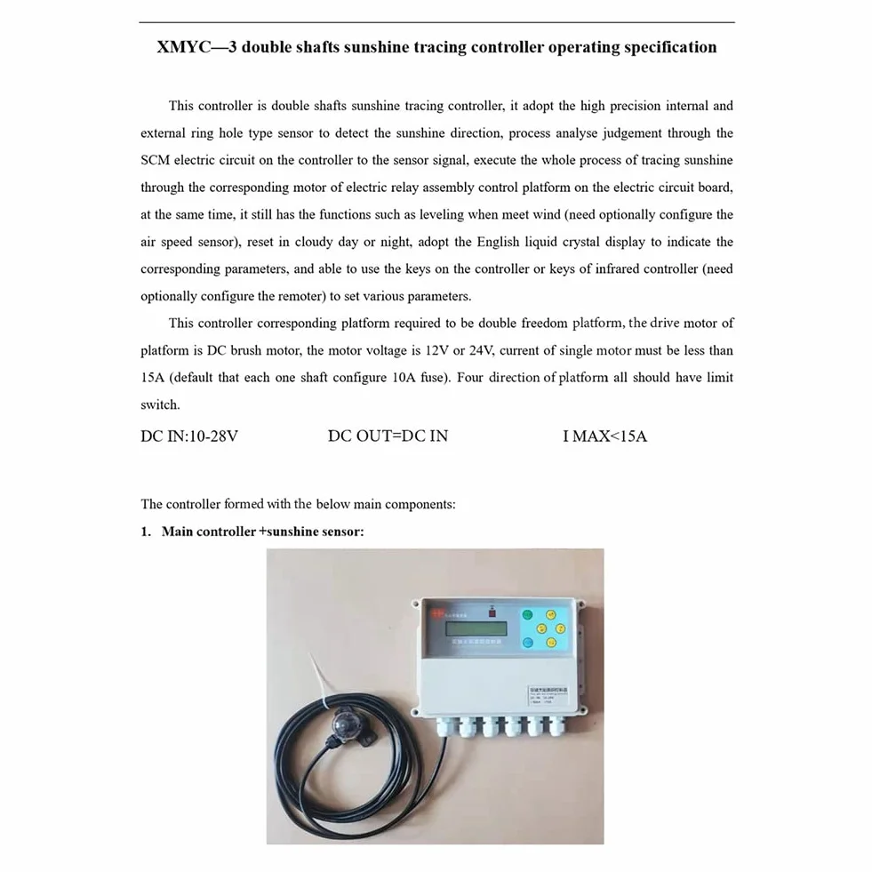 Tuccbay Dual Solar Tracker Controller Sun Tracker Automatische Tracking-Controller-System-Plattform-Tracking