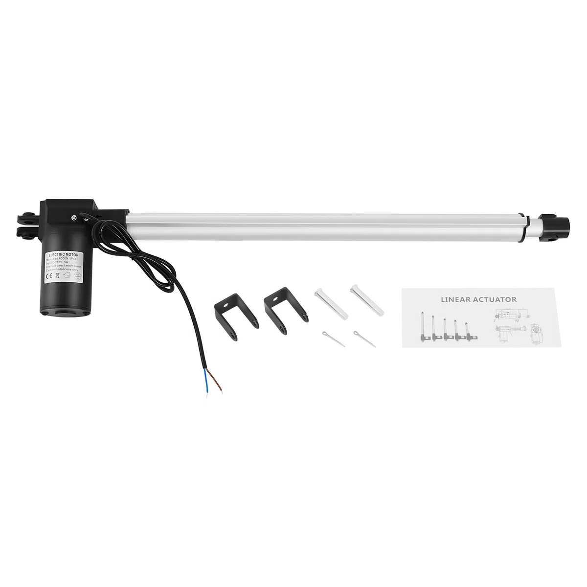 DC 12V Hubzylinder Elektrozylinder 6000N 500mm Hub Verstellantrieb IP44 Linearantrieb leise für Massagestuhl Sofa Fernsehlift Tisch Laufband Fensteröffner Auto inkl. Halterungen