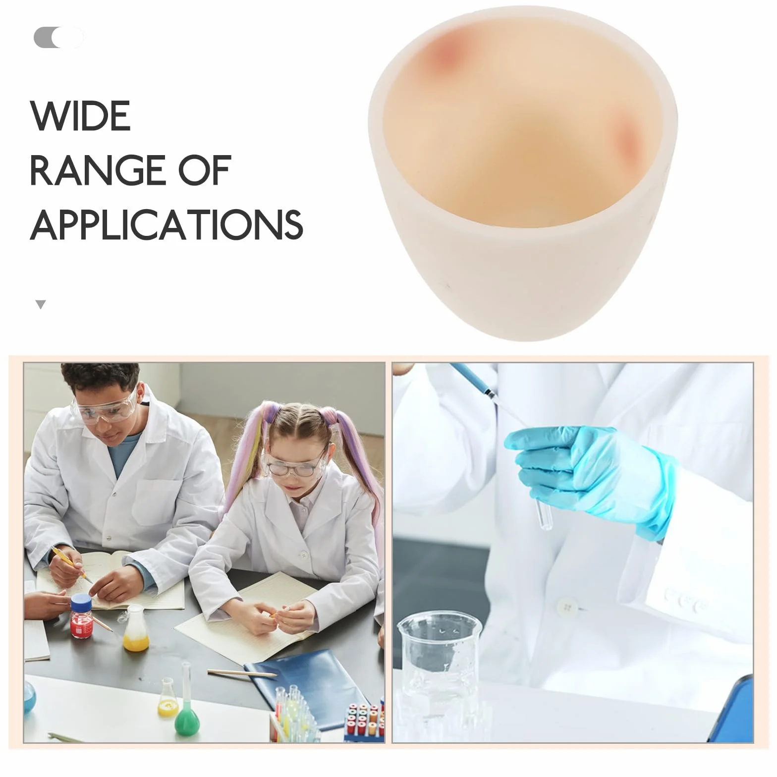 iplusmile Keramiktiegel Laborzubehör 4.80X4.80X12.00Cm Labortiegelbecher Aus Keramik Für Laboranalysen Und Schmelztiegel Anwendung