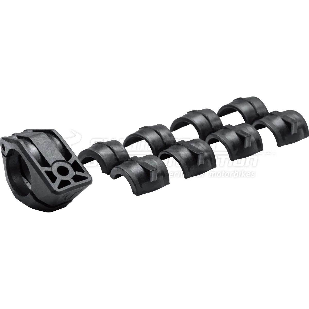 SW-MOTECH Sturzbügelklemmen für Scheinwerfer Schwarz. Für Sturzbügel Ø 22/25,4/26/27/28 mm.