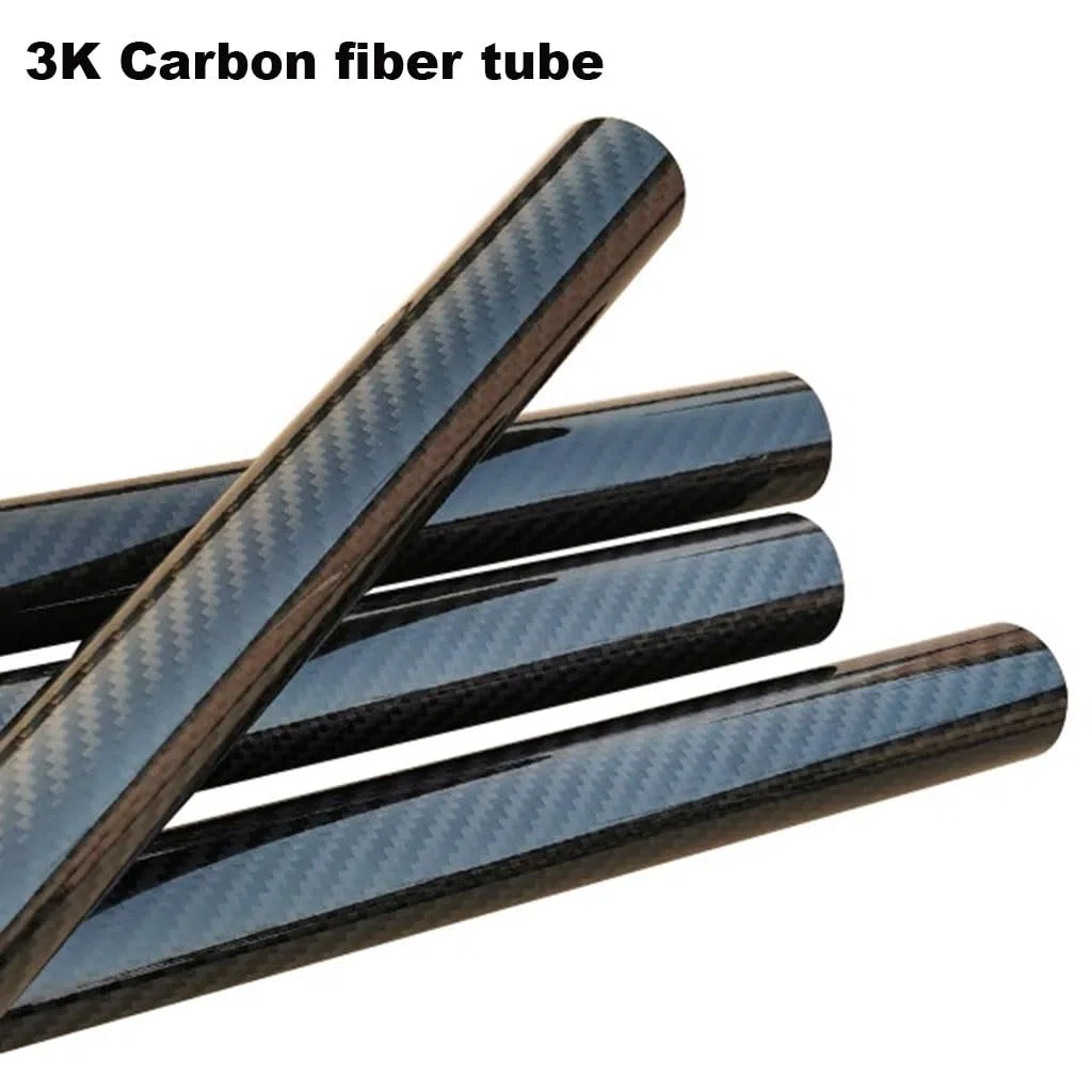 2PC Twill Glänzend Carbon Faser Rohr Rohr Drone Zubehör OD 4mm 8mm 12mm 16mm 20mm 26mm 30mm 35mm Länge 500mm(2PCS 35x33x500mm)