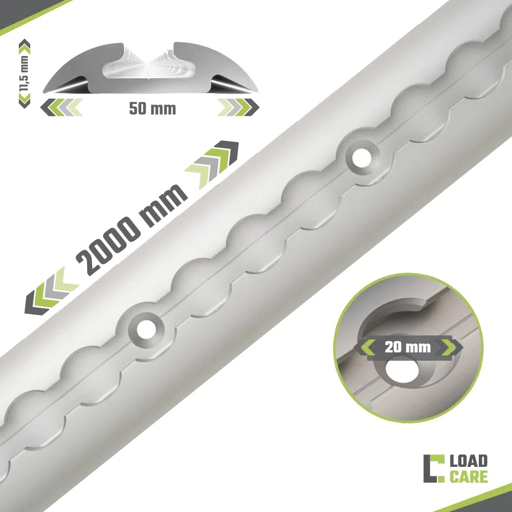 Airlineschienen Starterset 32 TLG. | 4X 2m halbrund gebohrt | inkl. 20 Fittinge & 8 Endkappen | Zurrschiene Aluminium eloxiert für Transporter, Anhänger & Camper (Rot) | Eloxierte Schienen