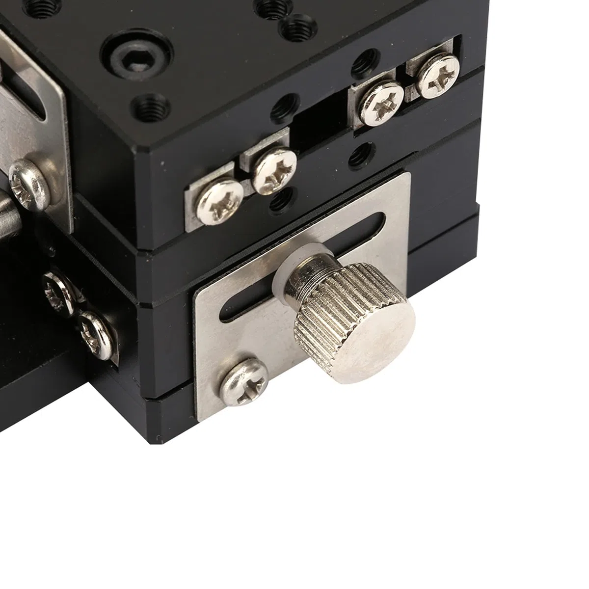 40 * 40 Mm Mikrometer-Gleittisch-Trimmplattform, Kreuzrollen-Lineartische für Geräte, die Zur Feinabstimmung und Anpassung Geeignet sind. XY-Tisch, Schwarz Eloxierte
