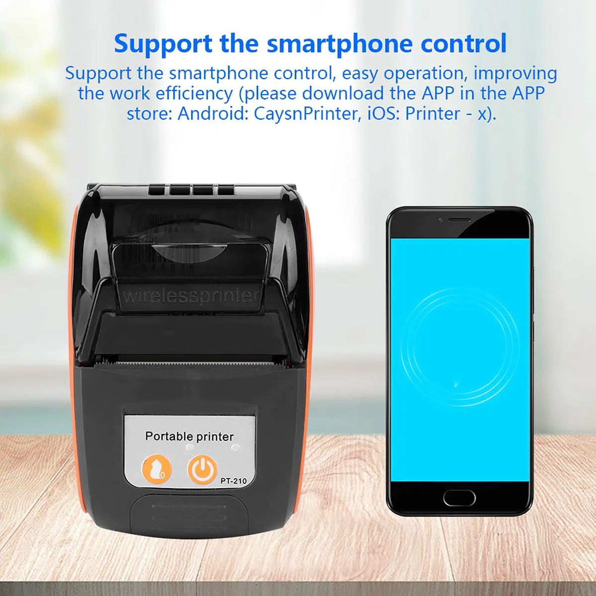 Annadue Tragbarer Kabelloser Thermo Belegdrucker, Bluetooth Personal Bill Maker Machine 58 Mm USB POS Drucker für /iOS/Android, für den Restaurantverkauf Im Einzelhandel