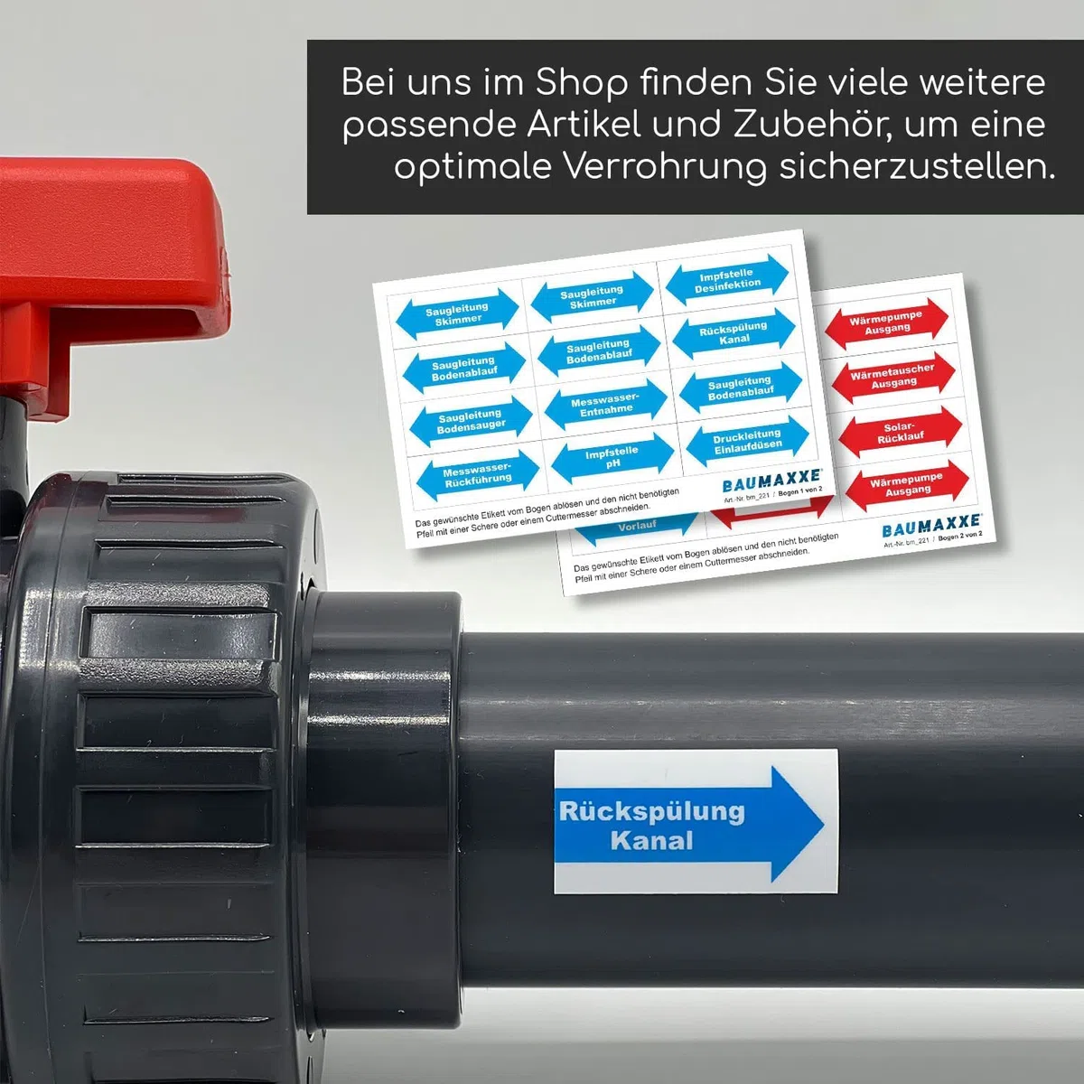 5x PVC Rohre 50mm Außendurchmesser I 1 1/2 Zoll Kunststoffrohre 1m PN10 10 bar I Glatte Rohrenden zum Verkleben in Klebemuffen I Pool Teich Aquaristik Entwässerung Bewässerung I bm037