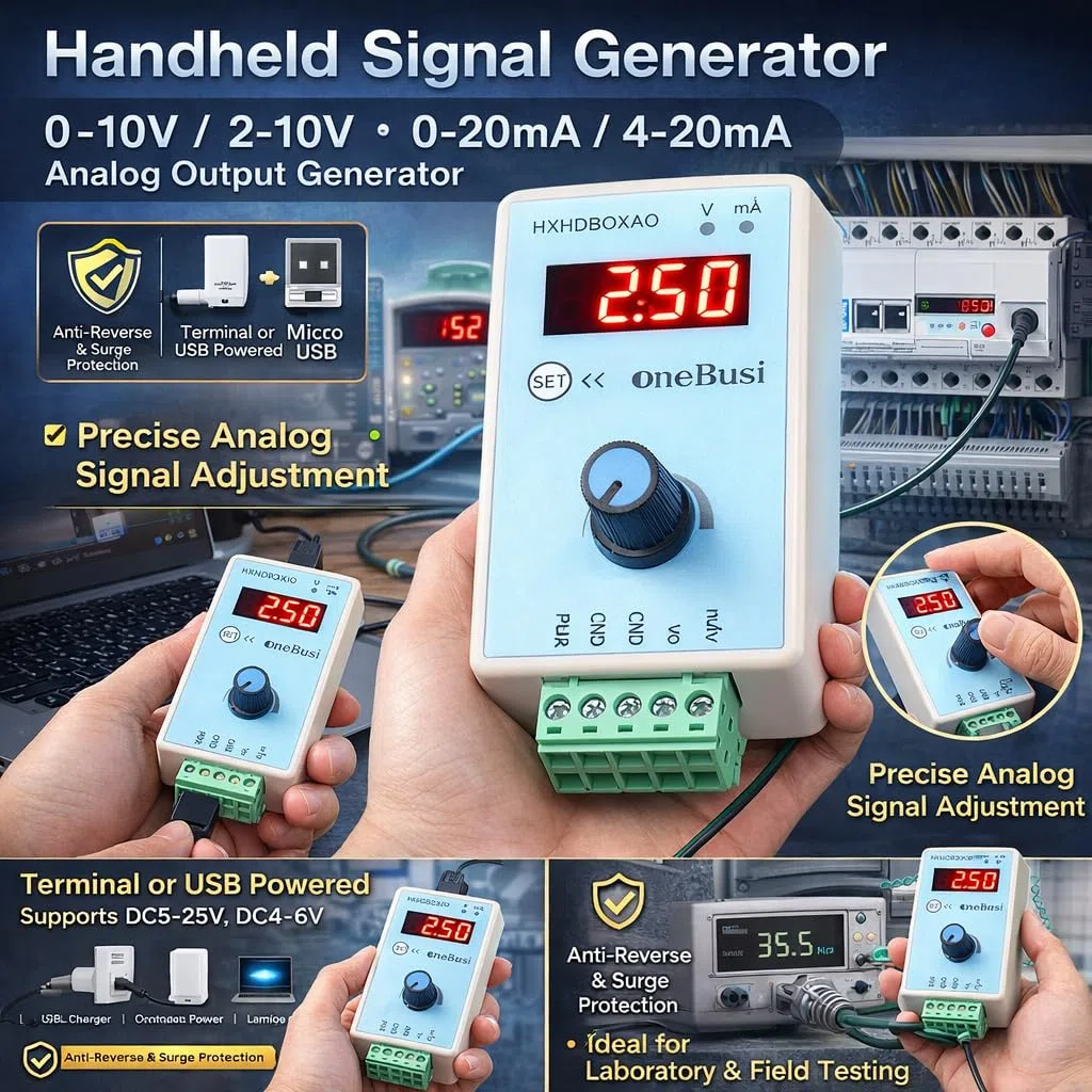Digitale Analoger Signalgenerator Digital-Analogisch Handheld 0-10V/2-10V 0-20mA/4-20mA Strom-Spannungs Signalquelle Funktionenerator