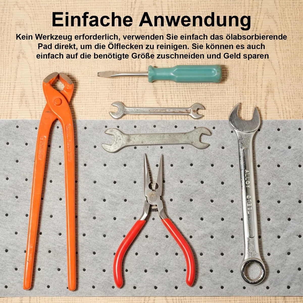 100 Stück Ölsaugtücher Ölauffangmatte Werkstatt Matte Abreißbares Ölsaugtücher für Zuhause Keller Garage Küche für Verschüttete Flüssigkeiten auf Öl Wasserbasis(25 x 33 cm)