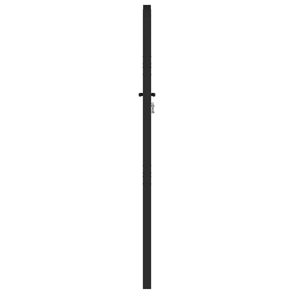Gartentor Abschließbar Aluminium, Zauntor, Zauntür,Gartentür, Schwarz 100x150 cm