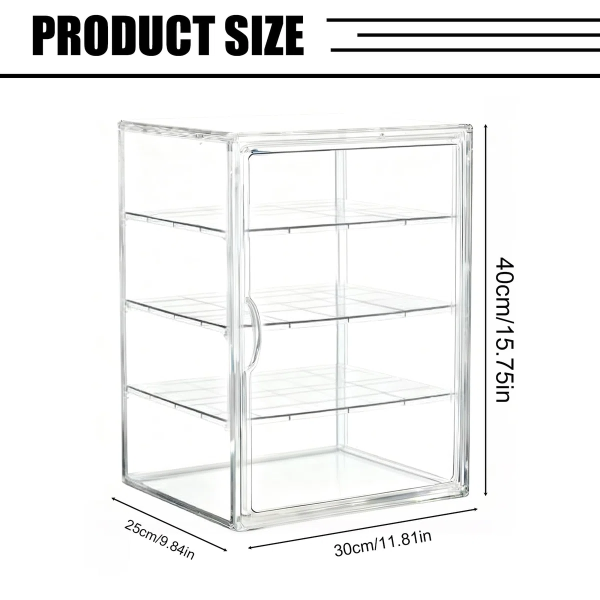 40×30×25 cm 4 Schichten Acryl-Thekenvitrine: Groß Transparente Brotbox, Transparentes PET Material Gebäckvitrine, Magnetische Türfunktion, Acryl Brotkasten für Küche und Aufbewahrung