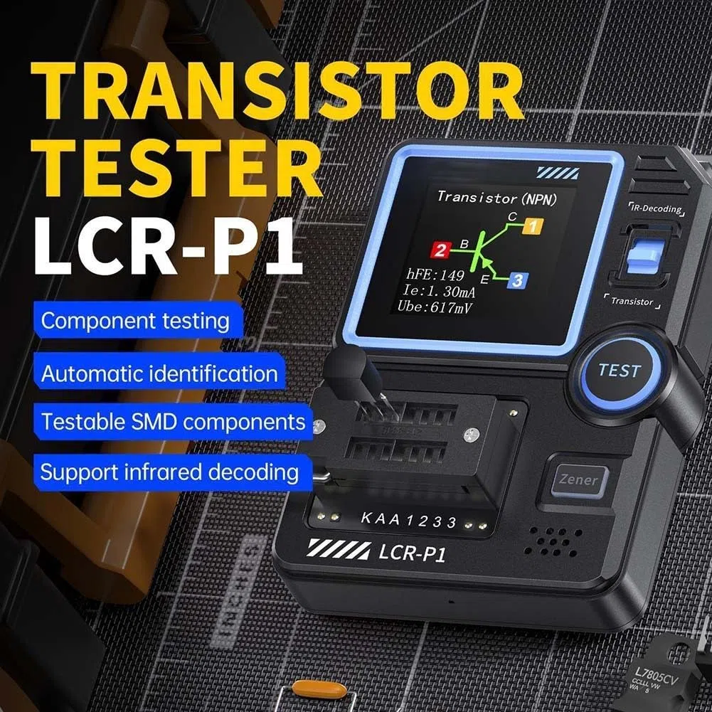 LCR P1 Transistor Tester Diode Triode Kapazität Widerstand Meter LCR ESR Meter Transistor Messgerät Effizient Testen Dioden und Trioden