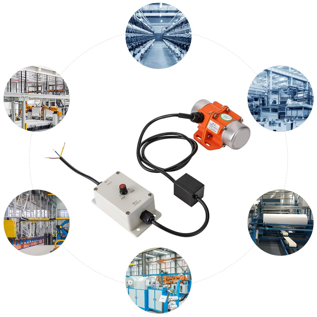 Vibrationsmotor 30W, Asynchrones Vibrator Vibration Motor elektrischer Rüttler Geräuscharm Mehrzweckmotor für Bergbau Metallurgie Kohle Elektrizität Bauwesen Chemie usw