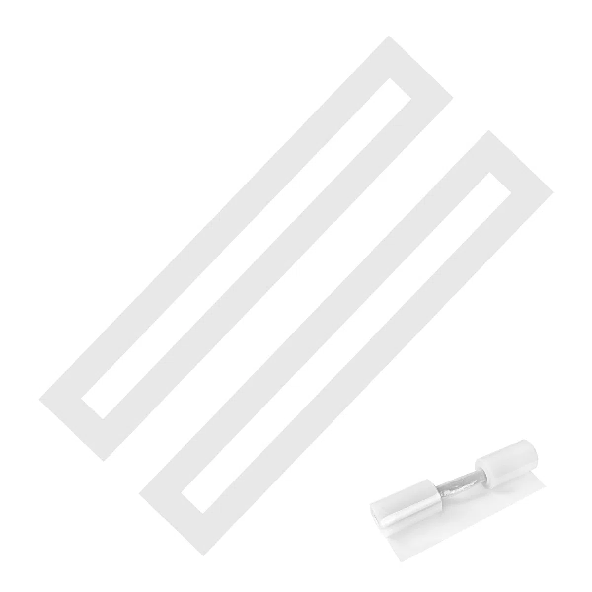 EXLECO 2pcs Parkplatz Linien Schablone Silikon 215 x 10 cm | 235 x 30 cm, Faltbare Parkplatzlinien Schablonen, Wiederverwendbare Linienschablone, Tragbar Parkplatz-Schablonen, Parkplatz Markierung