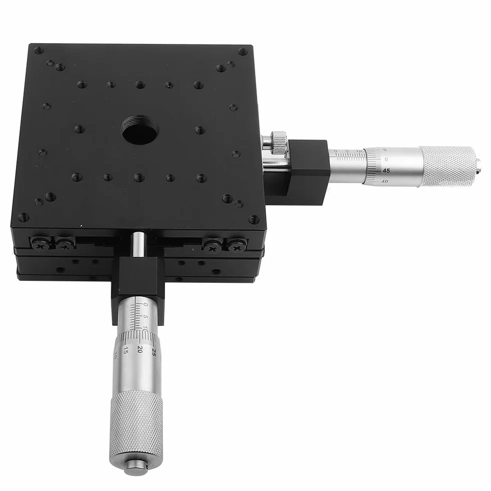 SEMY100-AC Mikrometer Manueller Schiebetisch Trimmplattform Kreuzrollenstufen 100 * 100 * 40mm