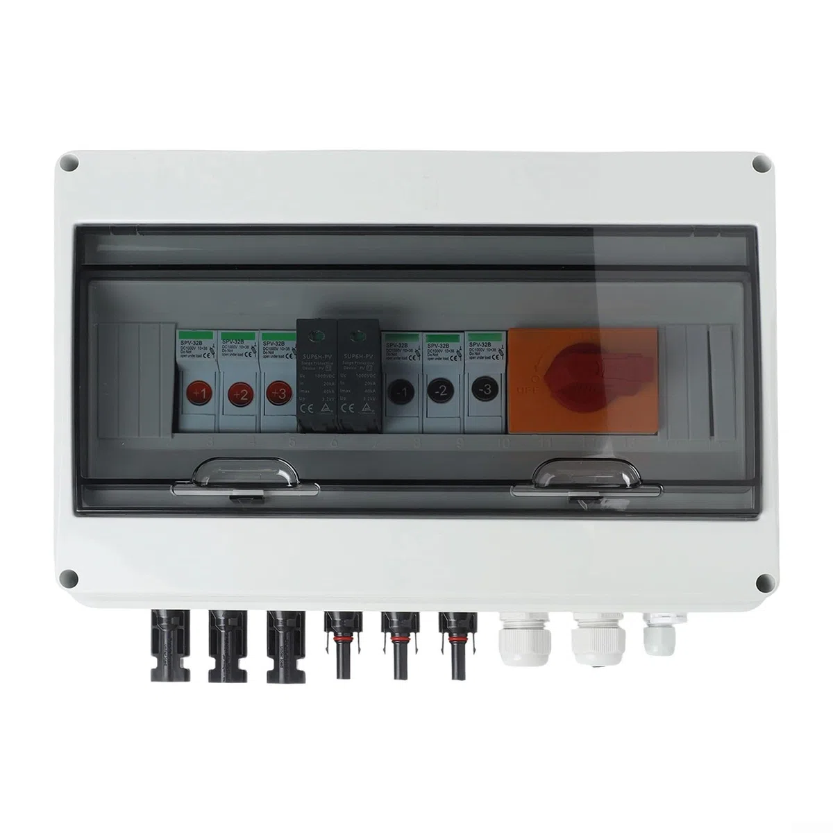 3 in 1 Out Solar PV Combiner Box 1000V with Reliable DC Components and Multiple Safety Protections for Solar Arrays