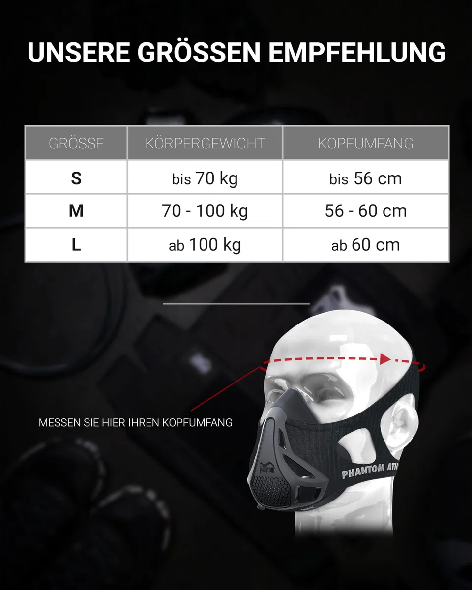 Phantom Athletics Trainingsmaske - Ausdauer Training für mehr Leistung im Sport