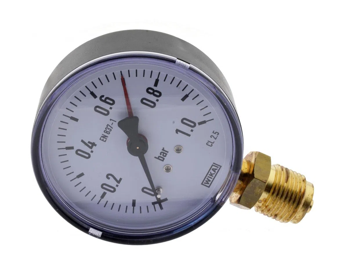 WIKA Manometer senkrecht, Ø 100mm, 0-1 bar