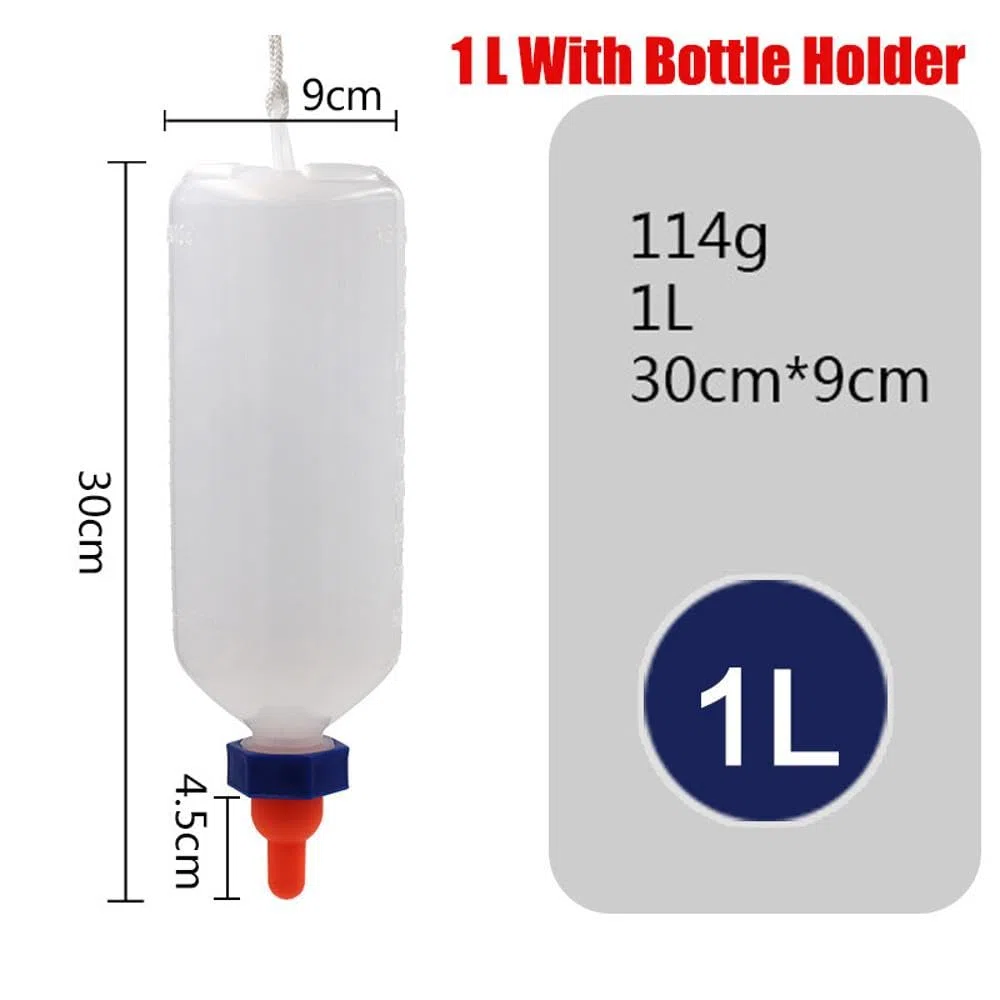 3L Kälberflasche, Kälbermilchflasche Kunststoff mit Silikondüse für Kälber Lämmer Ferkel Bauernhof Tiere (mit Griff)