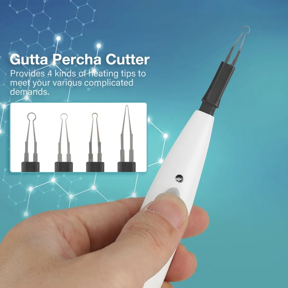 Akozon Guttapercha Cutter Guttapercha Punkte Cutter, Wireless Cordless Zahn Gum Gutta Percha Cutter Heizung mit 4 Stück Fieber Nadel(EU-Stecker)
