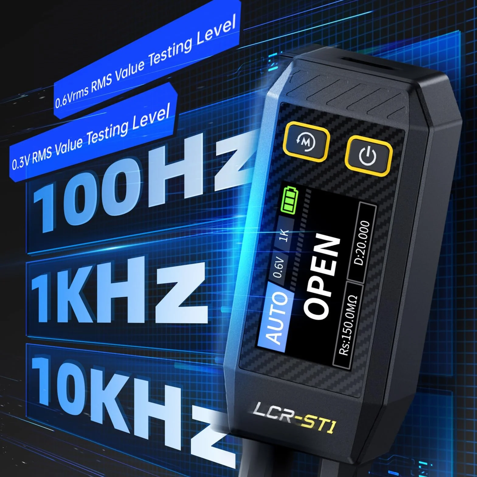 DEWIN LCR Messgerät, LCR-ST1 Smart Tweezer Bridge Kit Digitaler Messgerät Komponententester
