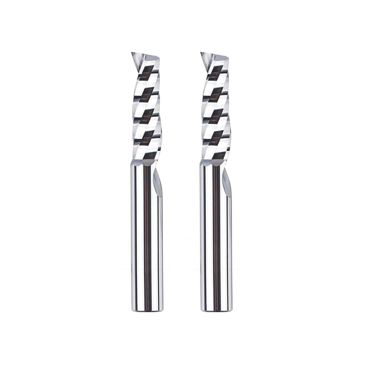 SpeTool 2 Stück Alu Fräser 6mm Schaft Fräser Aluminium Einschneider 22mm Schnittlänge VHM Fräser Schaftfräser CNC Fräse Holz Für Oberfräse für Aluminium Acryl und Kunststoff