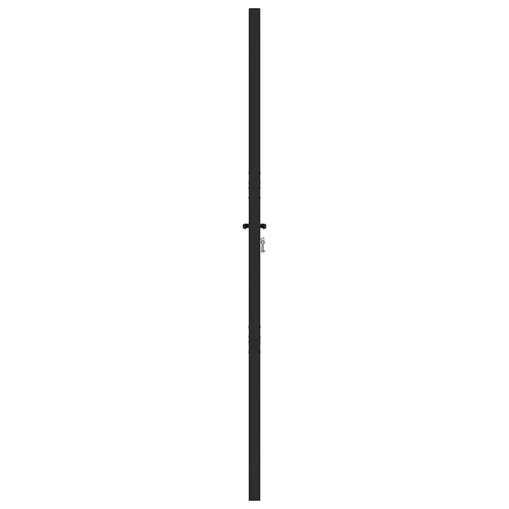 Refined Gartentor Abschließbar Schwarz Zauntor Zauntür Aluminium Gartentür Metall 100x200 cm Aluminium