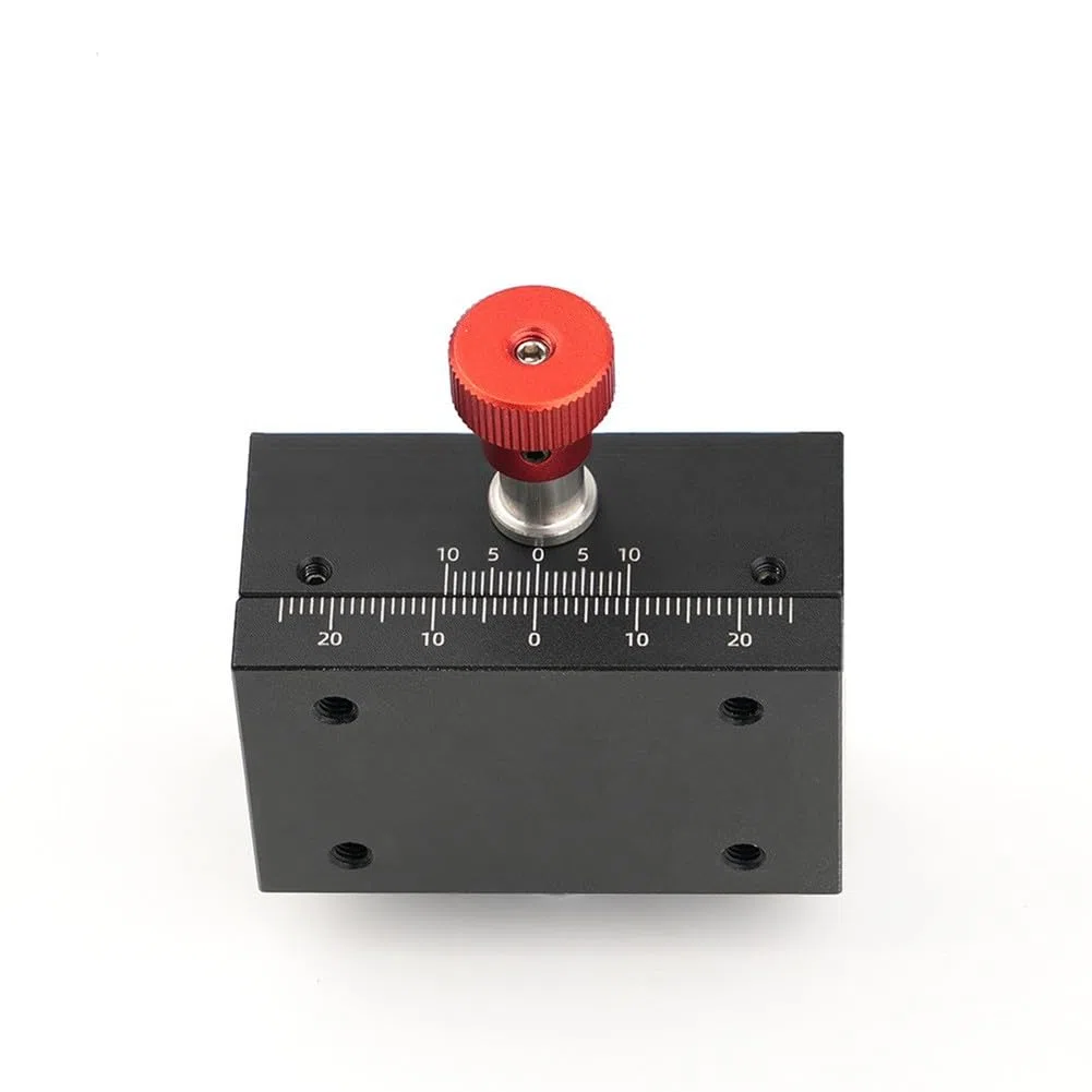 X Direction Manuelle lineare Bühne, 40 mm Reise Aluminiumlegierung Zahnstange und Ritzel Bühne für Präzisionsinstrumente, Schwarz/Messing